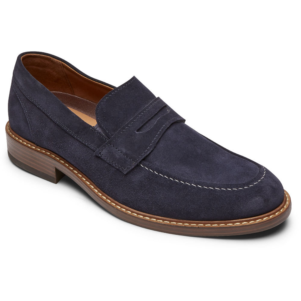 Rockport Loafers For Mens Navy - Kenton Penny - BG2158406